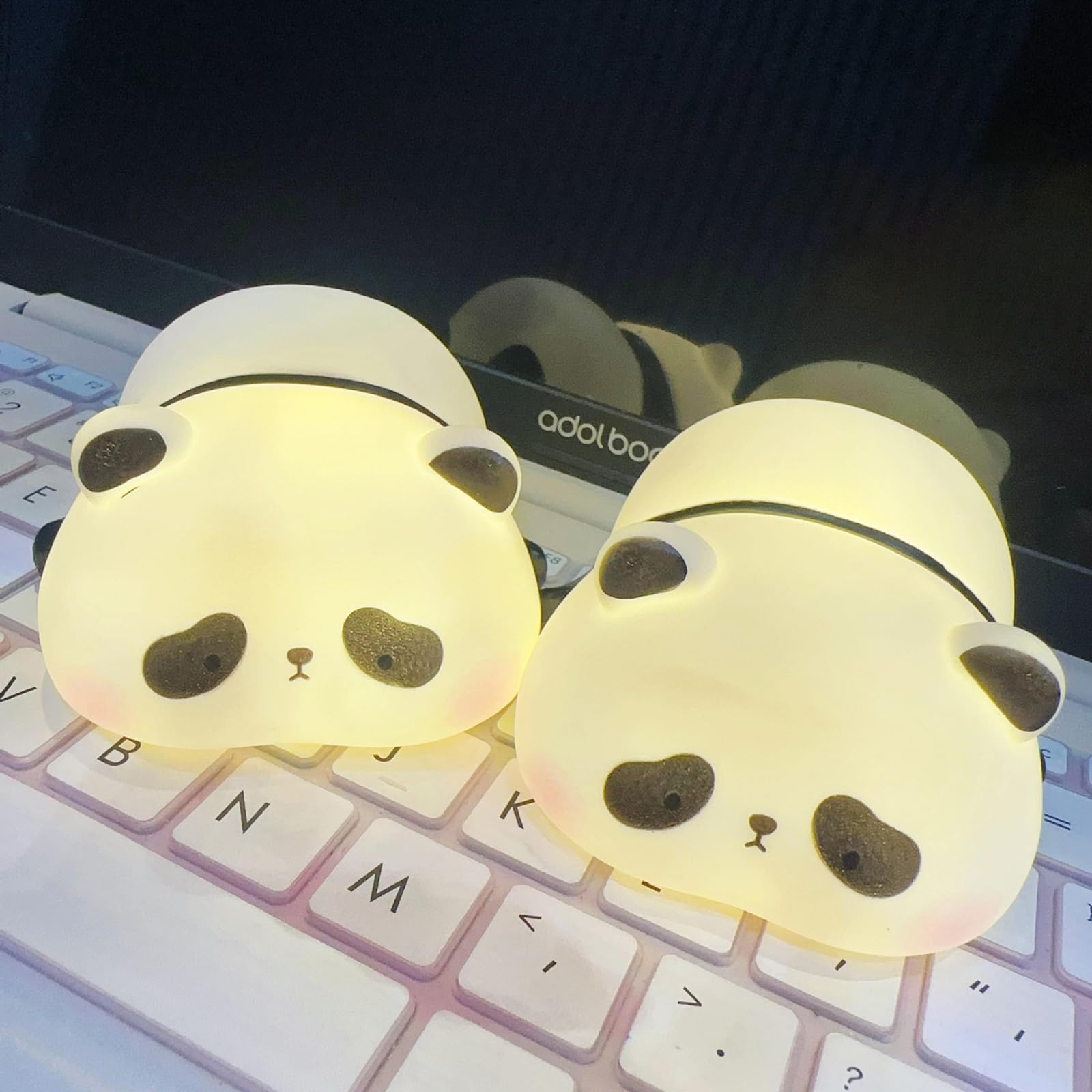 Creative Mini Panda Small Night Light Living Room Cute Panda Silicone Lamp Bedside Decor Kids Night Light Birthday Gift