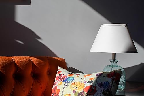 Miniatura 6 de FenchelShades.com 8 pulgadas de diámetro superior x 13 pulgadas de diámetro inferior x 8 (accesorio de araña) pantalla de lámpara imperio (blanco)