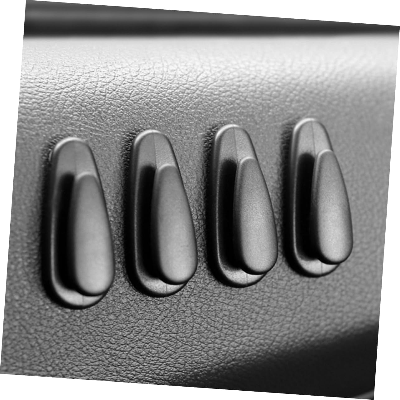 4pcs Car Dashboard Hooks for Keys and Accessories, Black ABS image 5