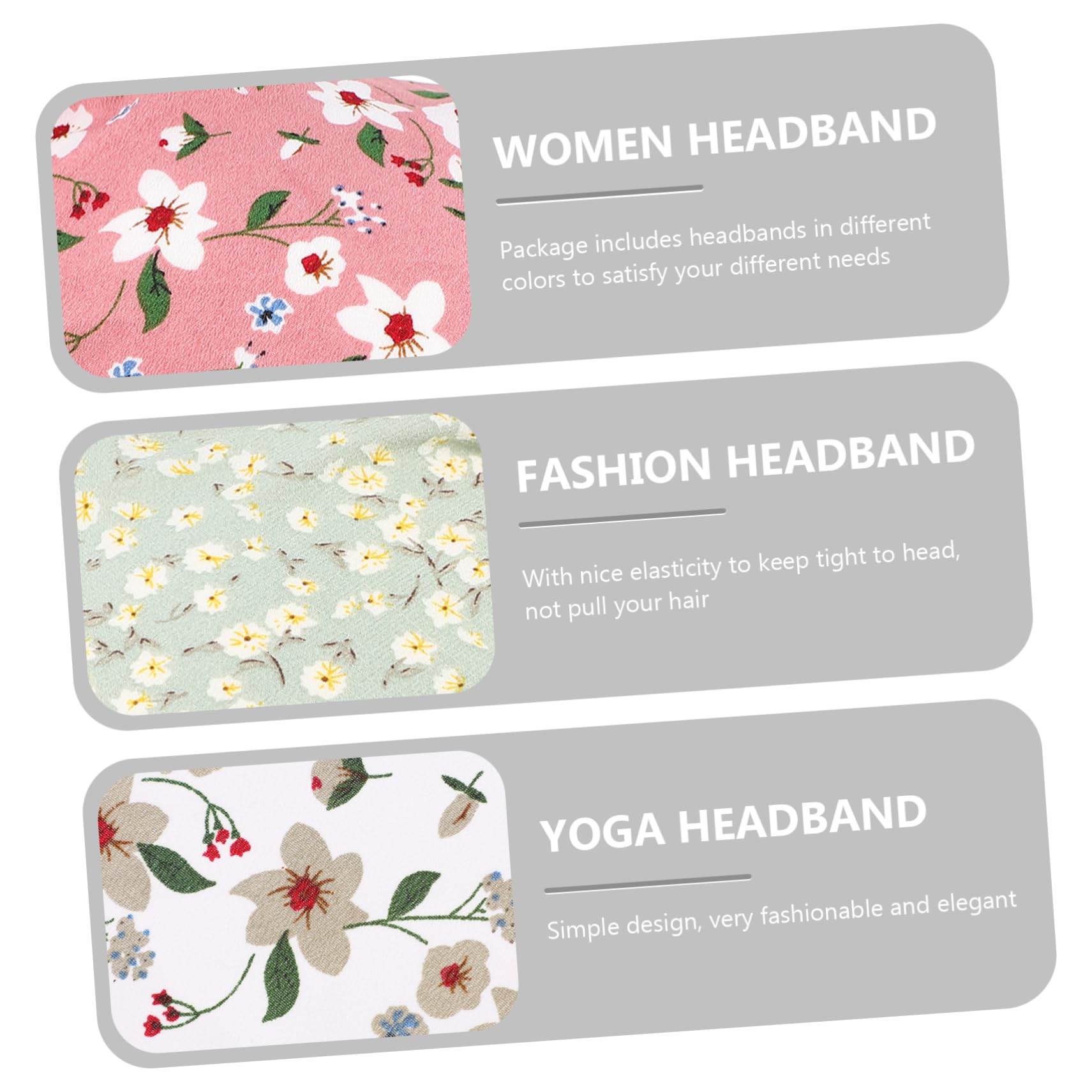 Healeved Pañuelos Mujer 18 Piezas Triangular Hair Band Hair Ties Turbante Elástico Bandanas Pañuelo Diademas Para Pañuelos Para El