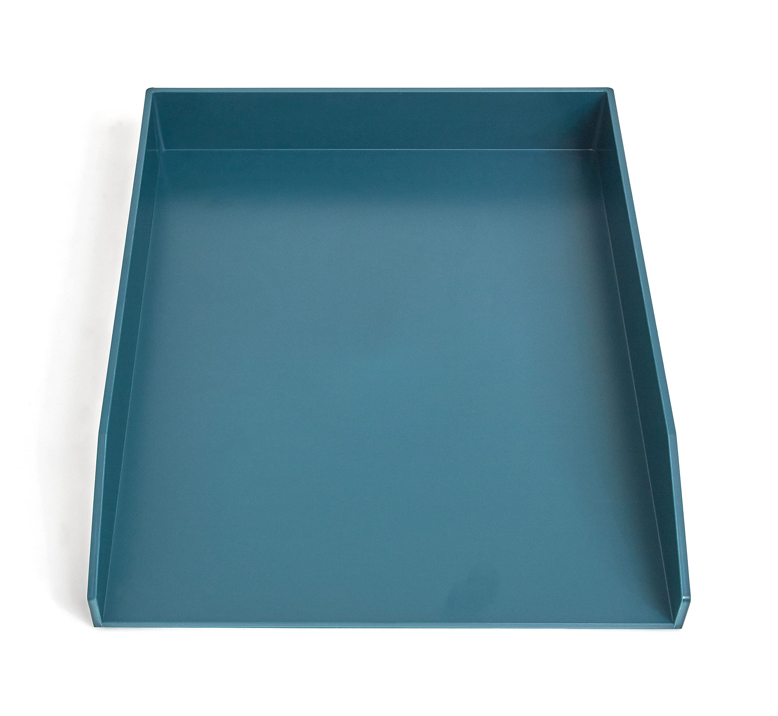 Staples TRU RED Front Load Stackable Plastic Letter Tray, Teal