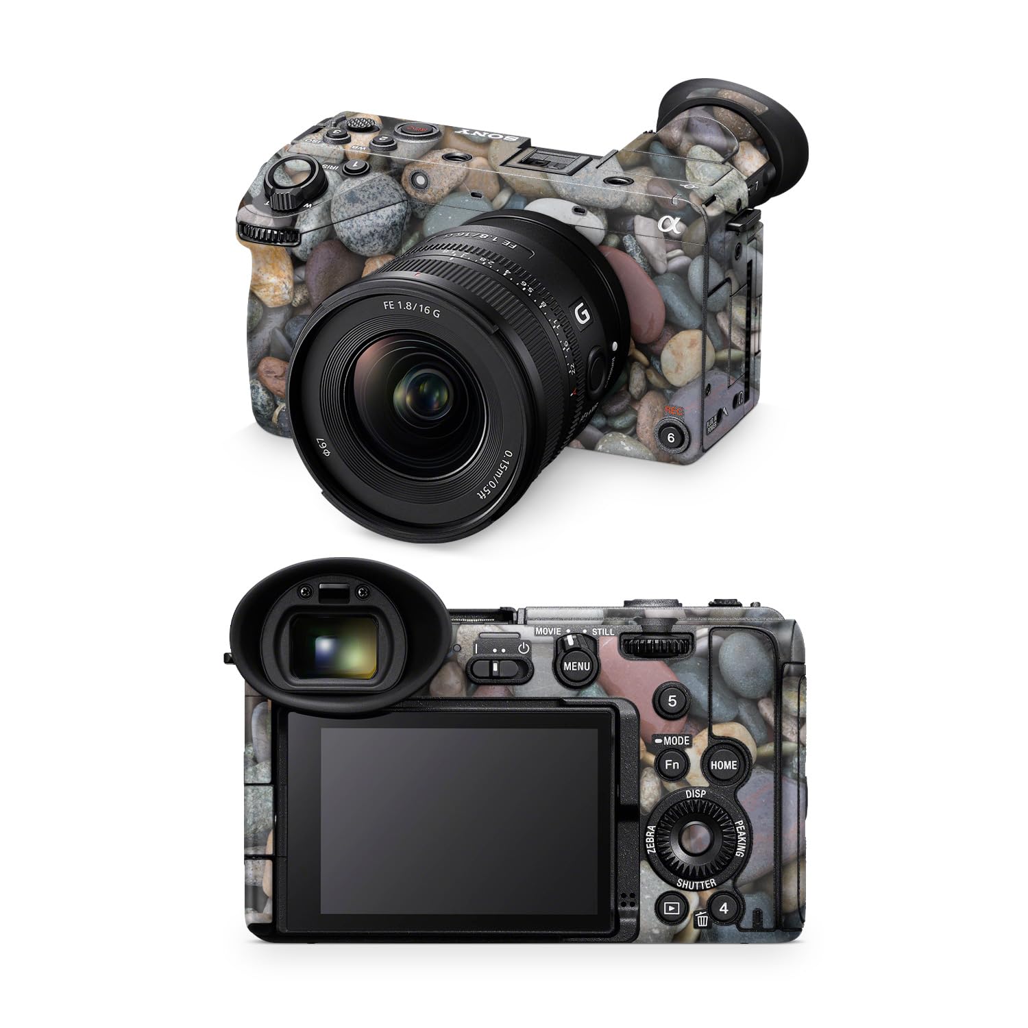 Camera Skin Compatible with Sony FX2 Digital Camera (2025) - Riverbed - Premium 3M Vinyl Protective Wrap Decal Cover - Easy to Apply | Crafted in the USA by MightySkins
