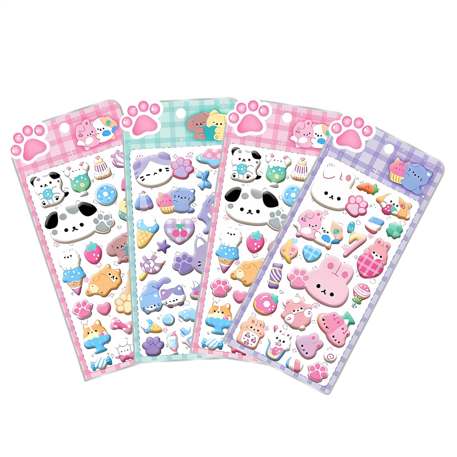 Amazon | 肉球 シール ぷく-シ-ール風 4枚セット 3D立体ステッカー