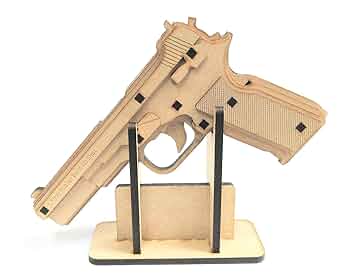 Amazon｜ブレンテンタイプ 木製銃 木製ゴム銃 観賞用木製銃