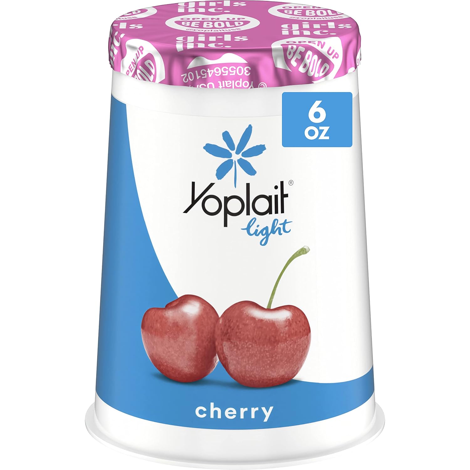 Yoplait Light Cherry Fat Free Yogurt, Light Cherry Yogurt Snack, 6 OZ Yogurt Cup
