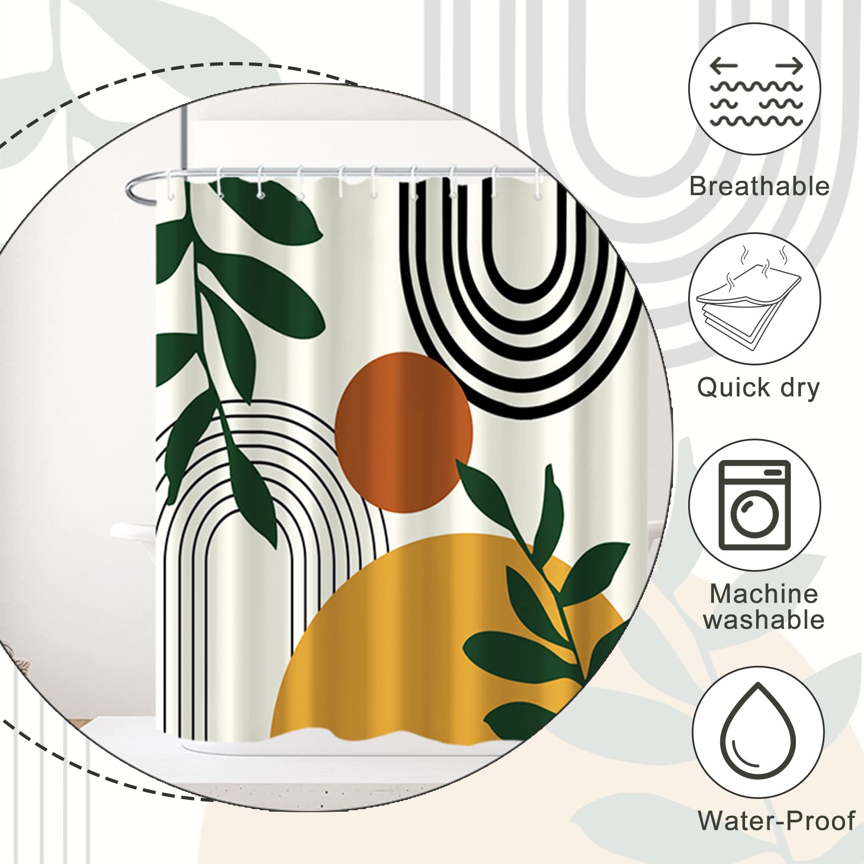 【日本未入荷】Anthropologieタッセル付きシャワーカーテン アンソロポロジー オーガニックコットンシャワーカーテン