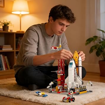 Space Shuttle Rocket Launch Pad Building Blocks Set, 521PCS Technick Model