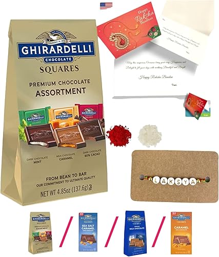 Miniatura 1 de LOVENSPIRE Cesta de regalo Rakhi con nombre personalizado, Rakhi para hermano, Ferre-rocherGhirar-delliKit-kat, Raksha Bandhan, pulsera Rakhi, Bhai