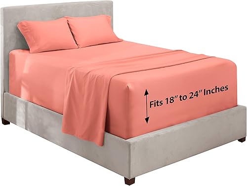 Miniatura 21 de Hearth & Harbor Sábanas tamaño individual con bolsillos extra profundos – Juego de sábanas de lujo de 3 piezas para colchones de hasta 24 pulgadas