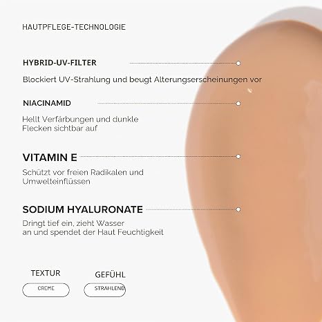 Tinted anti-aging moisturizer with SPF 46. Universal tint. All-in-one face sunscreen and foundation with broadband protection against UVA and UVB rays 18 oz