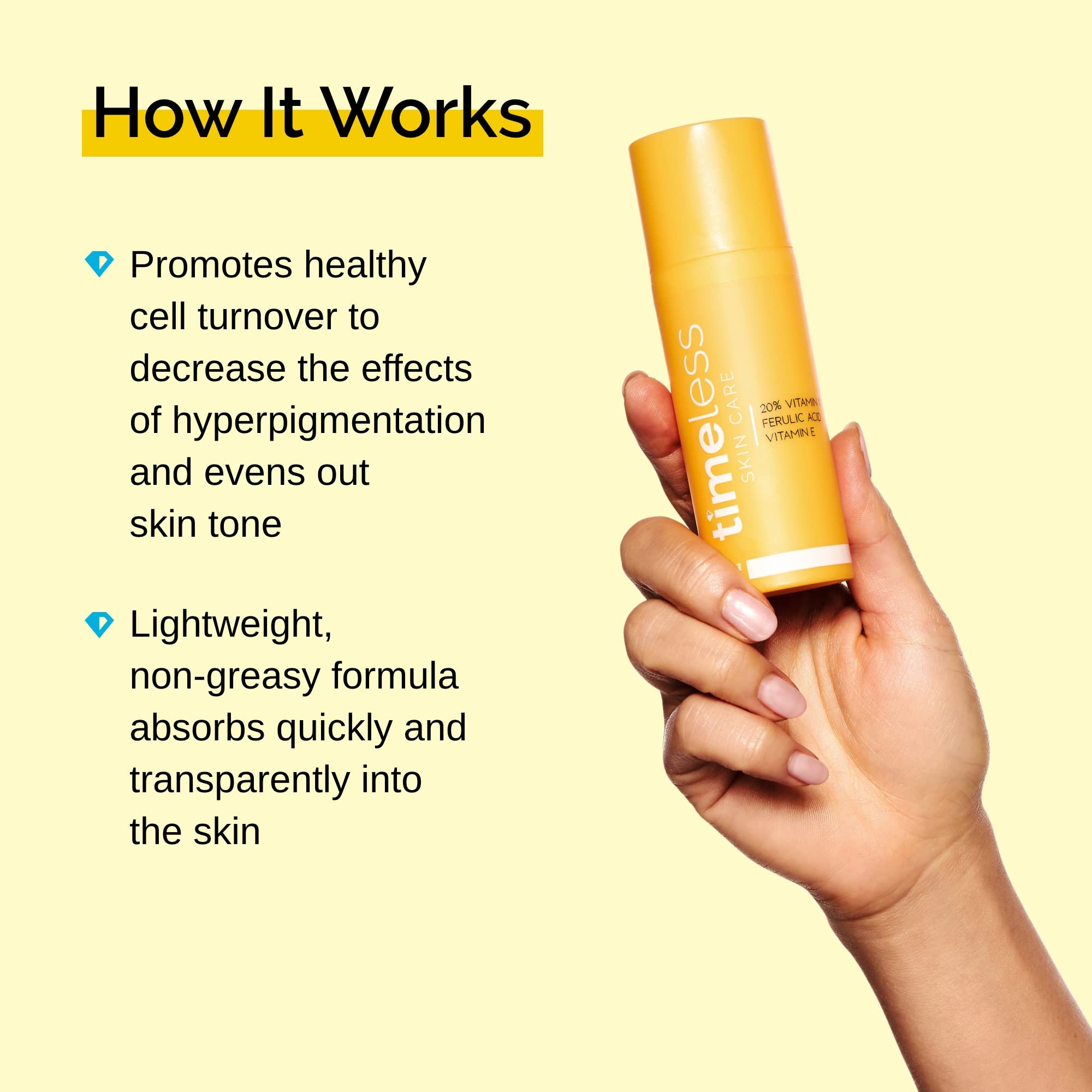 Timeless Skin Care 20 Vitamin C + E Ferulic Acid Serum 0.5 oz Lightweight, NonGreasy