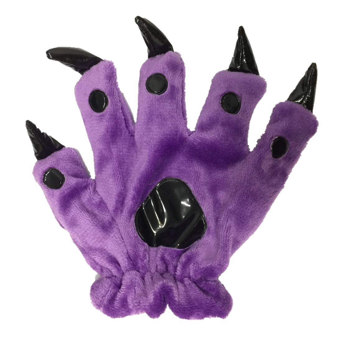 Unisex Paw Claw Winter Finger Gloves for Halloween Costume Purple S