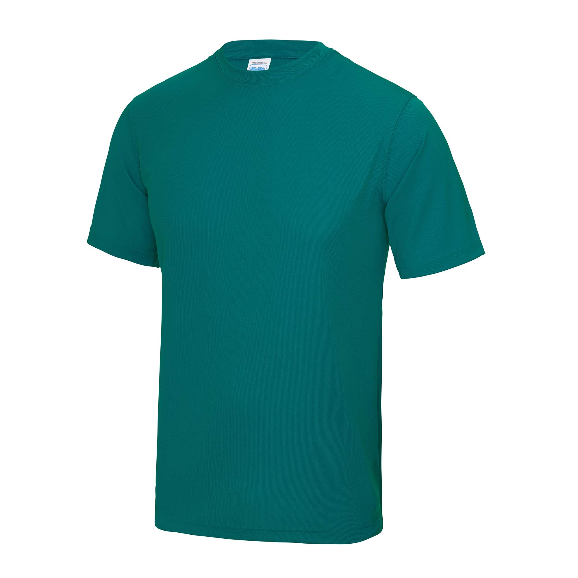 Just Cool Men's Jade Performance Plain T-Shirt (M) (Jade)