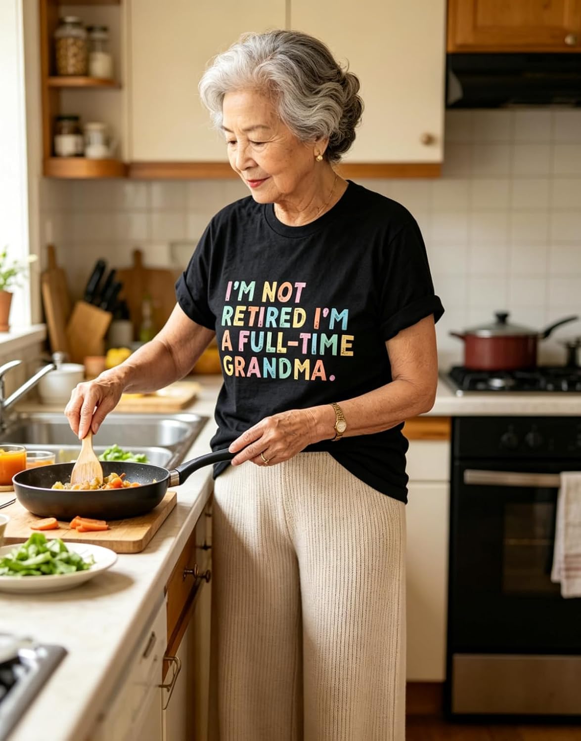 Grandma Shirt Retired Grandma Gift T Shirt Funny Nana Gigi Mimi Tee Granny Short Sleeve Best New Grandma Shirt Tops image 3