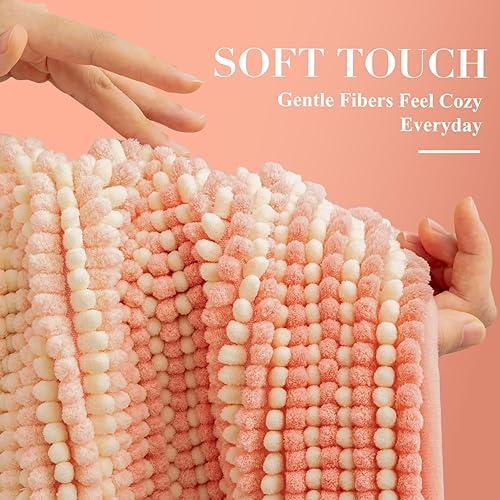 Miniatura 282 de BSICPRO Juego de alfombras y tapetes de baño, 2 piezas de felpilla gruesa y absorbente, antideslizantes, suaves y peludas para baño, lavables a