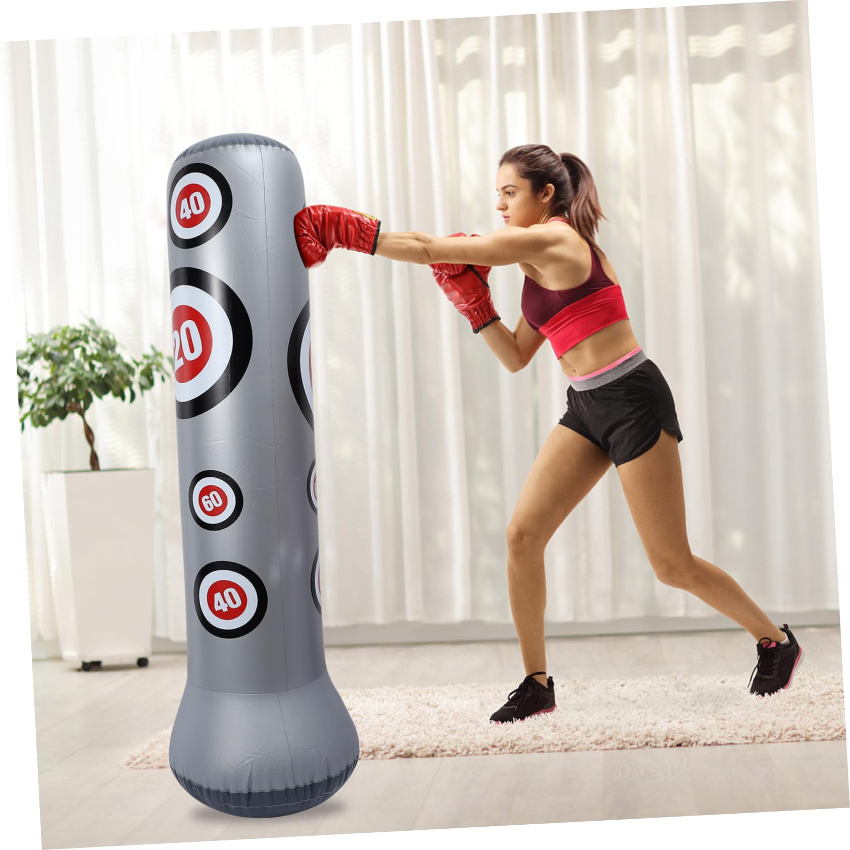 ERINGOGO Colonne Libère Gonflable 1,6m et Garçon de Le PVC Boxe Améliore Jouet L'agilité Stress Couleur Aléatoire Filles et Adultes Maison et Salle de Sport