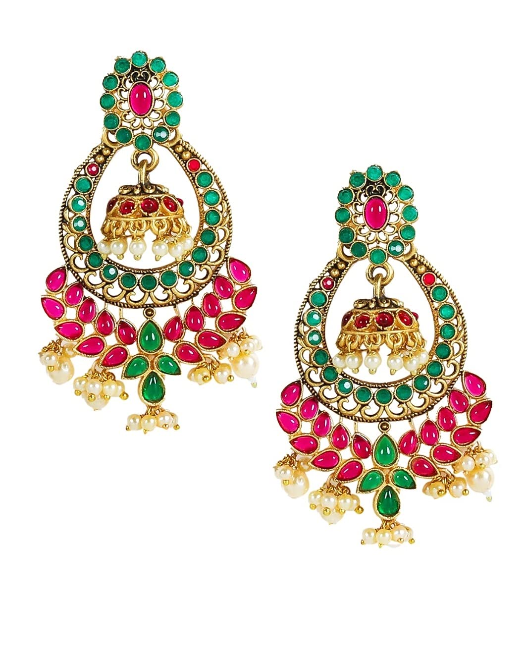 See full amazon price history chart for OOMPH Jewellery Green & Red Kemp Stone South Indian Jhumka Earrings for Women & Girls OOMPH Jewellery Green & Red Kemp Stone South Indian Jhumka Earrings for Women & Girls (B09BD4SHHX) Amazon Price History, Amazon Price Tracker