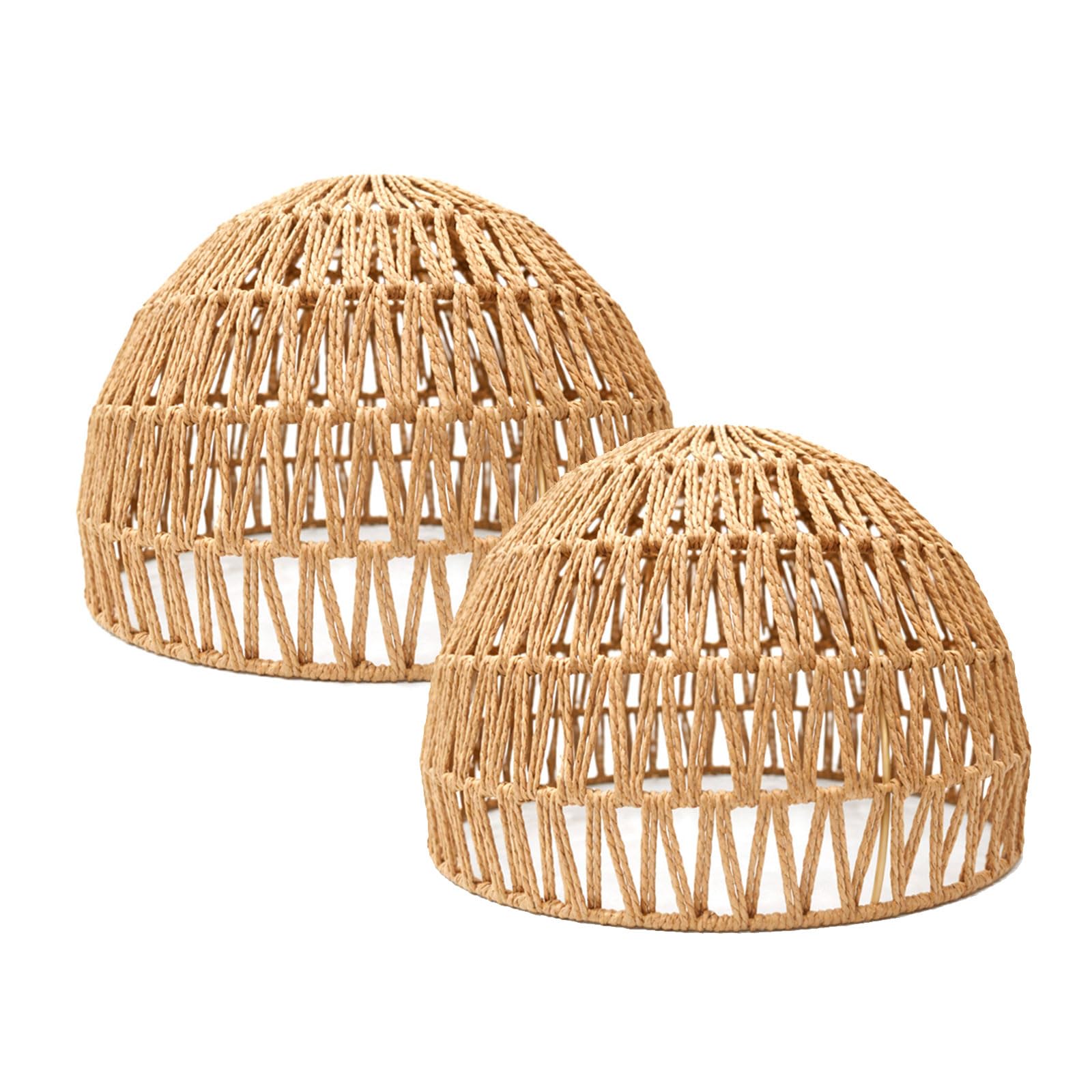 Voltico Jute Rope Ceiling Lampshade Natural Woven Pendant Shade 28cm (2)