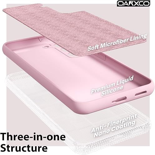 Miniatura 5 de oakxco Funda para teléfono Samsung Galaxy S22 de silicona líquida, bonita funda delgada y delgada de goma suave de TPU lisa de gel para mujeres y