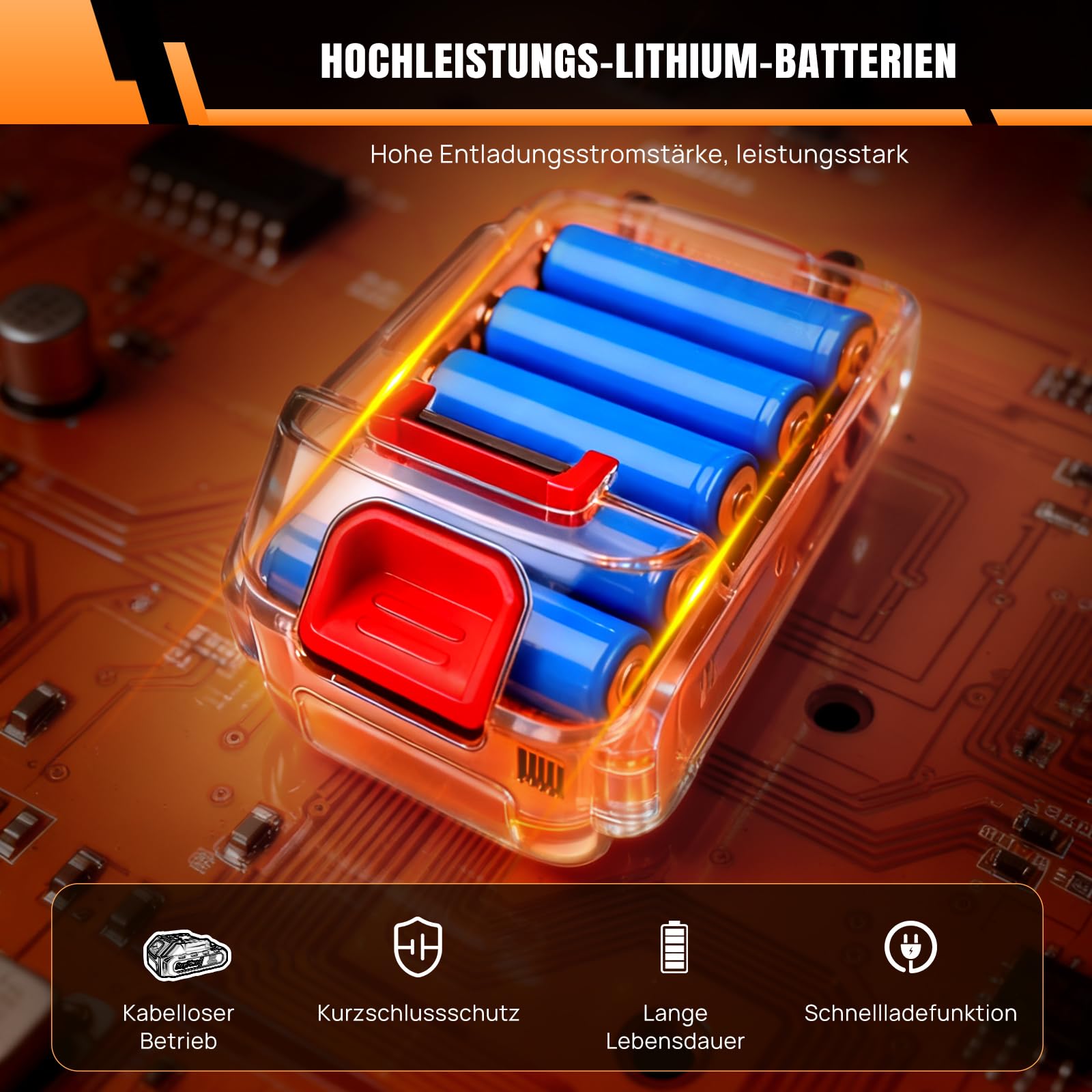 Pulidora de batería para coche, 6 velocidades variables, juego de abrillantador para coche, 2800-5500 rpm, 24 accesorios, 2 x 21 V 1,5 Ah batería pulidora para el cuidado del coche pulido encerado