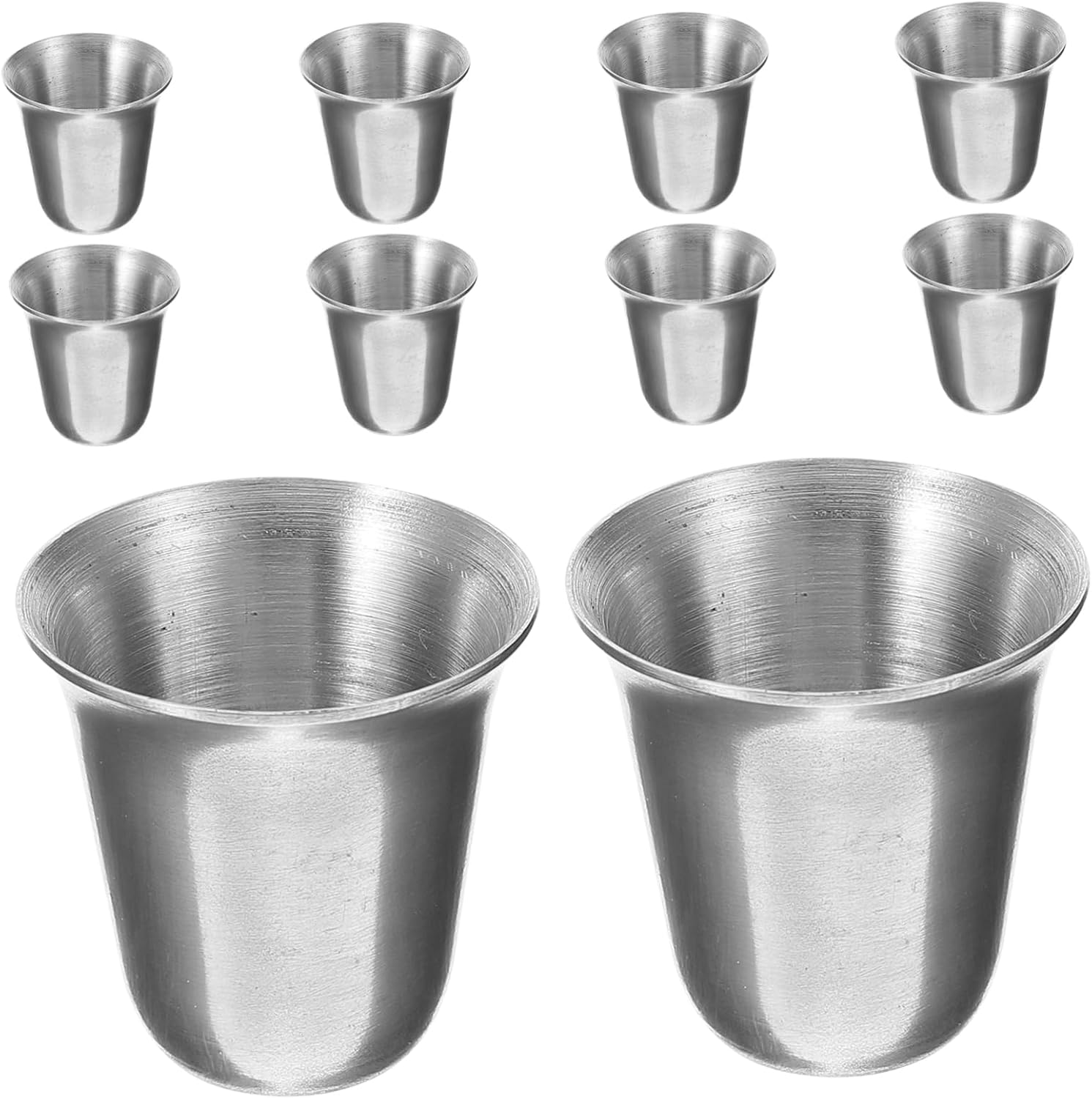 5sets Stainless Steel Religious Cup Set Church Communion Supplies Metal Communion Cups Bulk 10pcs*5