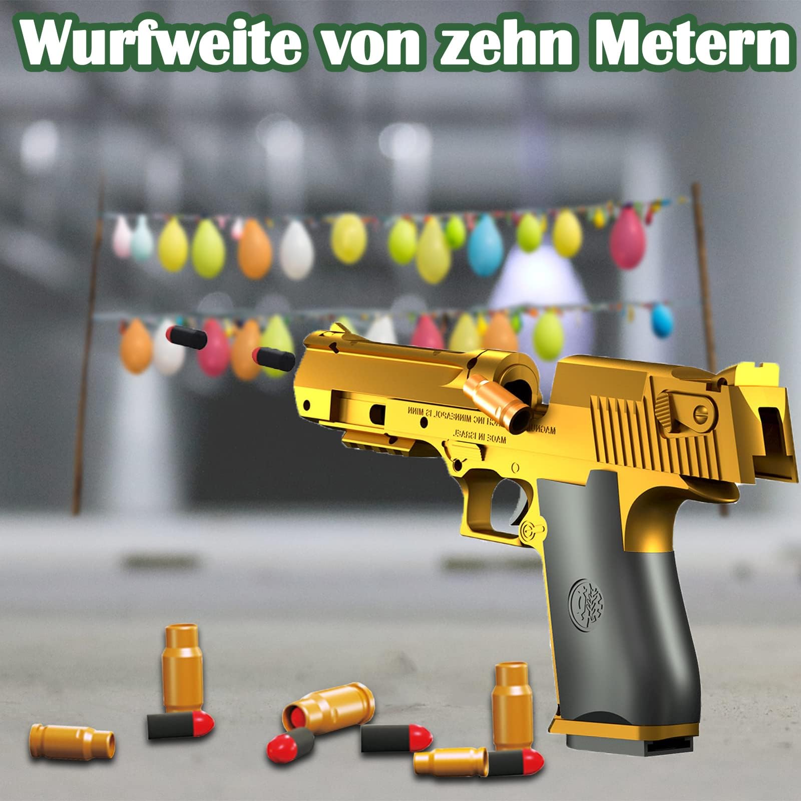 Bybykoi Spielzeug Pistole Kinder Pistole 1:1 Spielzeugpistole Wüstenadler M1911 for Kinder,Schaumstoff-Blaster Toy Gun