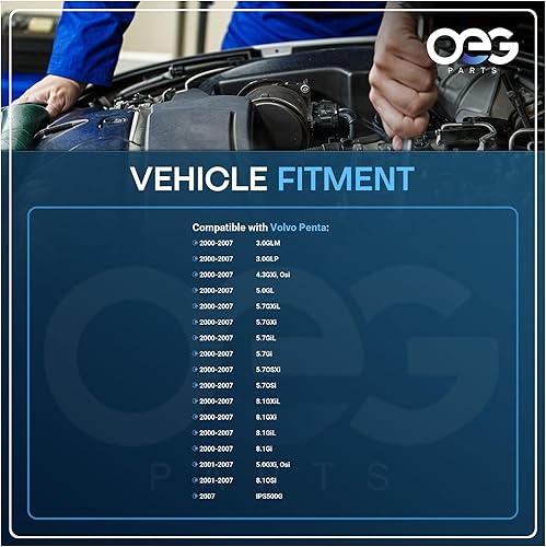 Miniatura 4 de OEG parte nuevo alternador compatible con Volvo Penta 3.0GLM GLP 4.3GXL 5.0GL GXL GAS 2655300, A0002655300, A0002655301, 3862613, 3862665, 3884950,