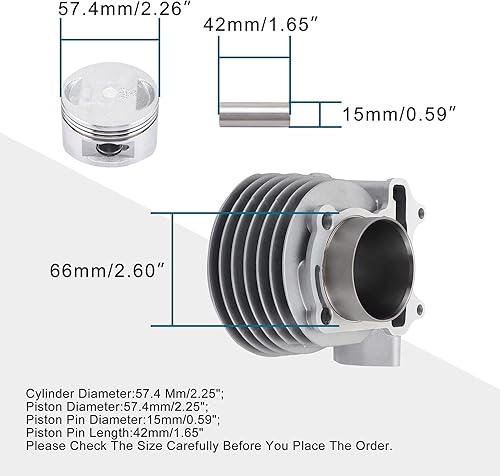 Miniatura 4 de goofit kit de Cilindro 57,4 mm de diámetro interior, 150 cc agujero, GY6 Cilindro de reconstrucción del motor Scooter chino