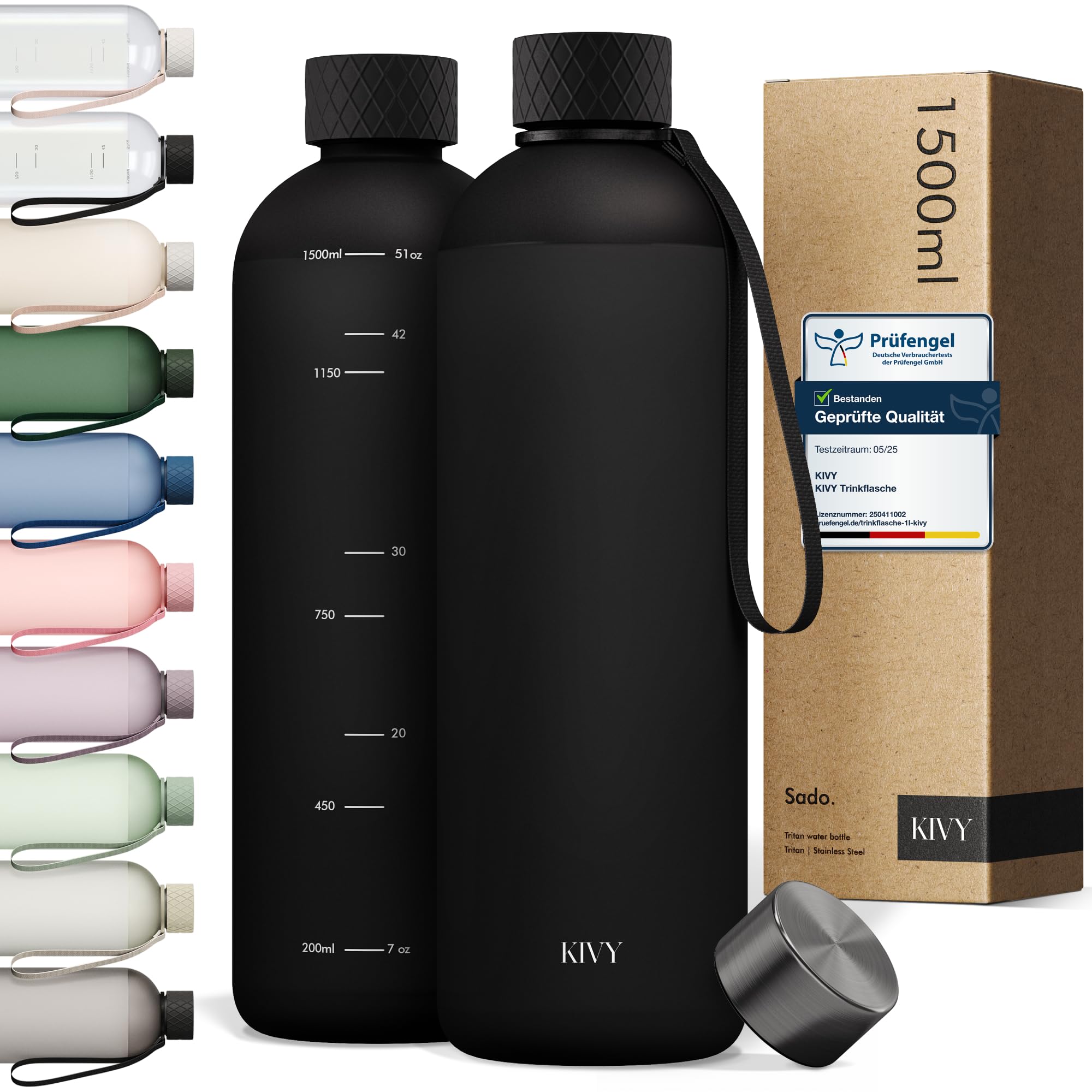 KIVY Tritan-Wasserflasche der 2. Generation