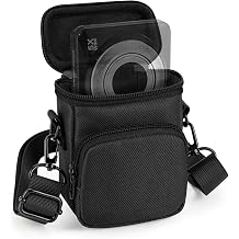 Travel Case Compatible with Kodak PIXPRO FZ55/FZ53/FZ45/FZ43 16MP Digital Camera, Lightweight Compact Camera Storage Bag with Adjustable Shoulder Strap & Belt Loop Case Only Full Black