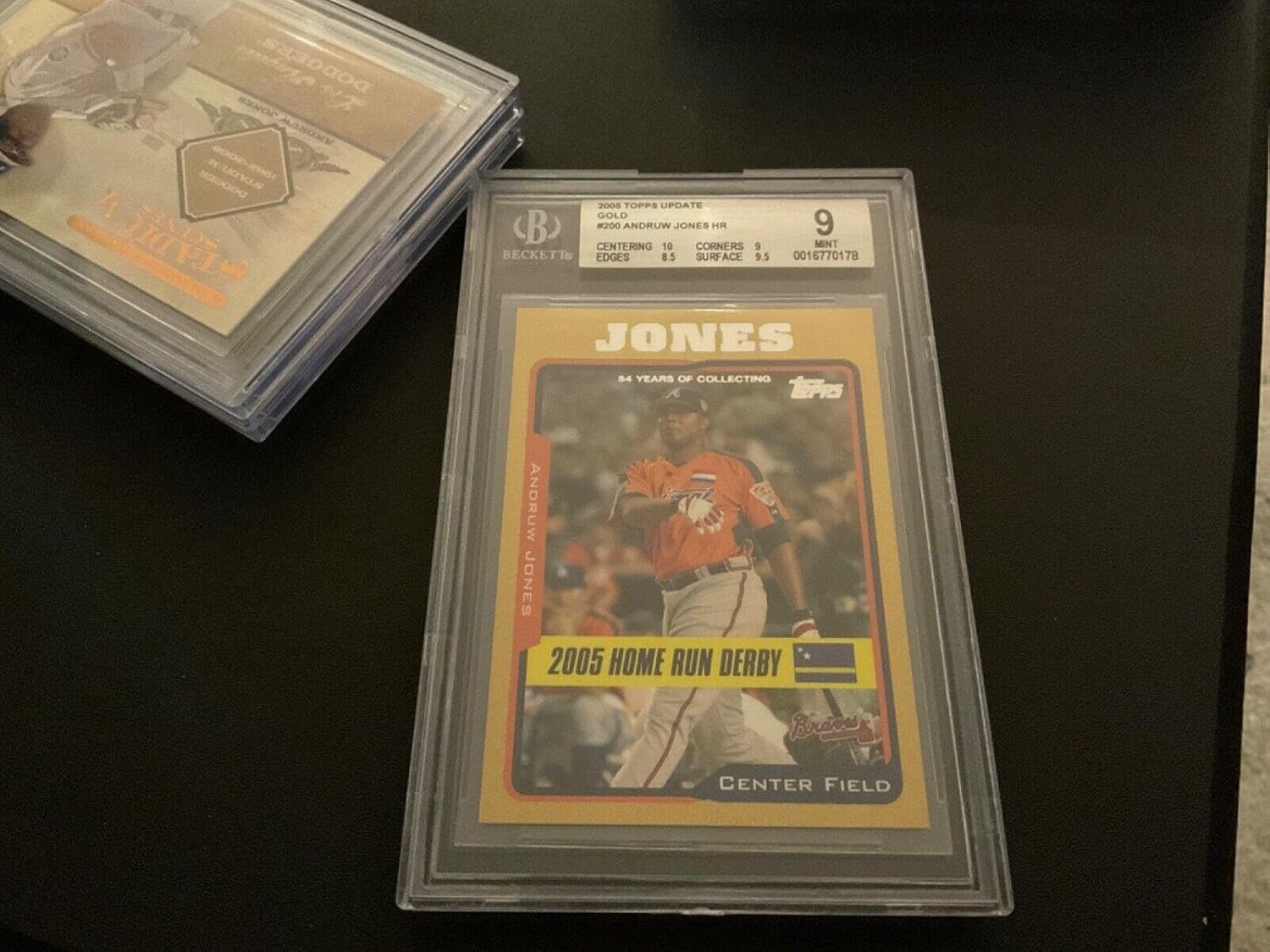 2005 Topps Updates and Highlights Andruw Jones/2005 Atl Braves BGS 9 - Baseball Slabbed Rookie Cards