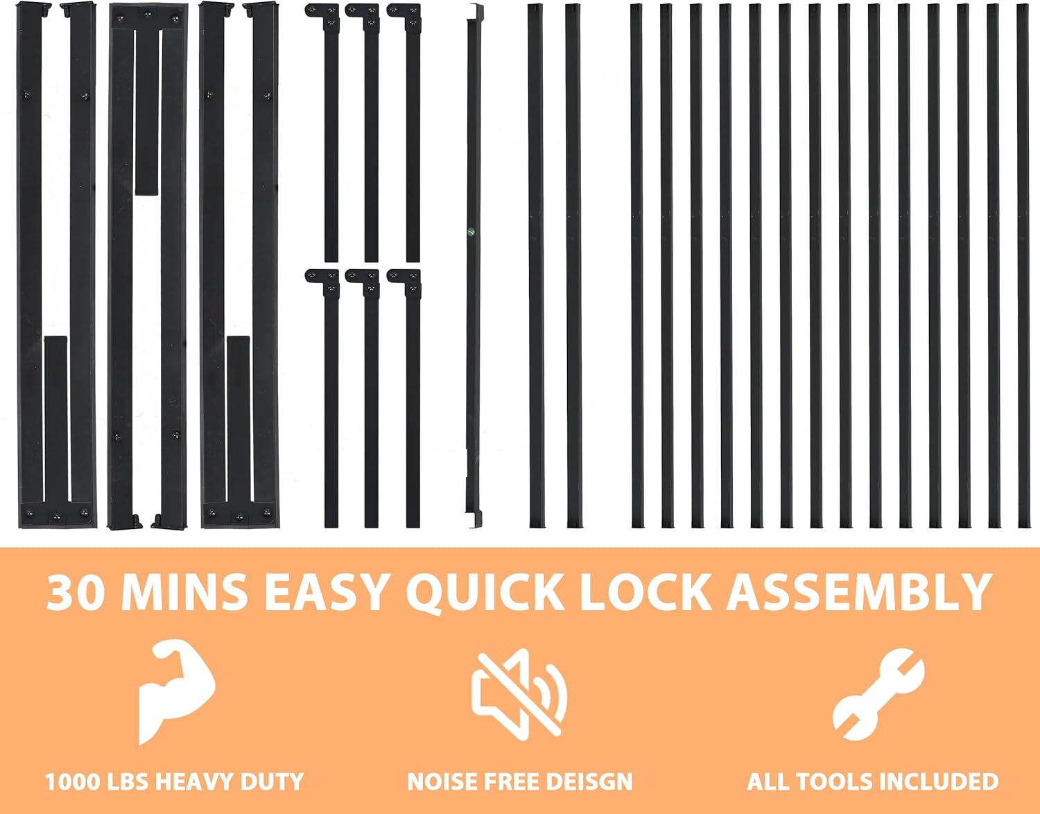 14 Inch Full Size Metal Bed Frame, Heavy Duty Bed Frame Metal Platform Mattress Foundation Bed Frames with Storage, No Box Spring Needed, Under Bed Storage, Noise-Free