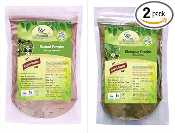 Natural Healthlife Care Combo of Brahmi Leaves & Bhringraj Leaves Powder, 227 (Pack of 2)