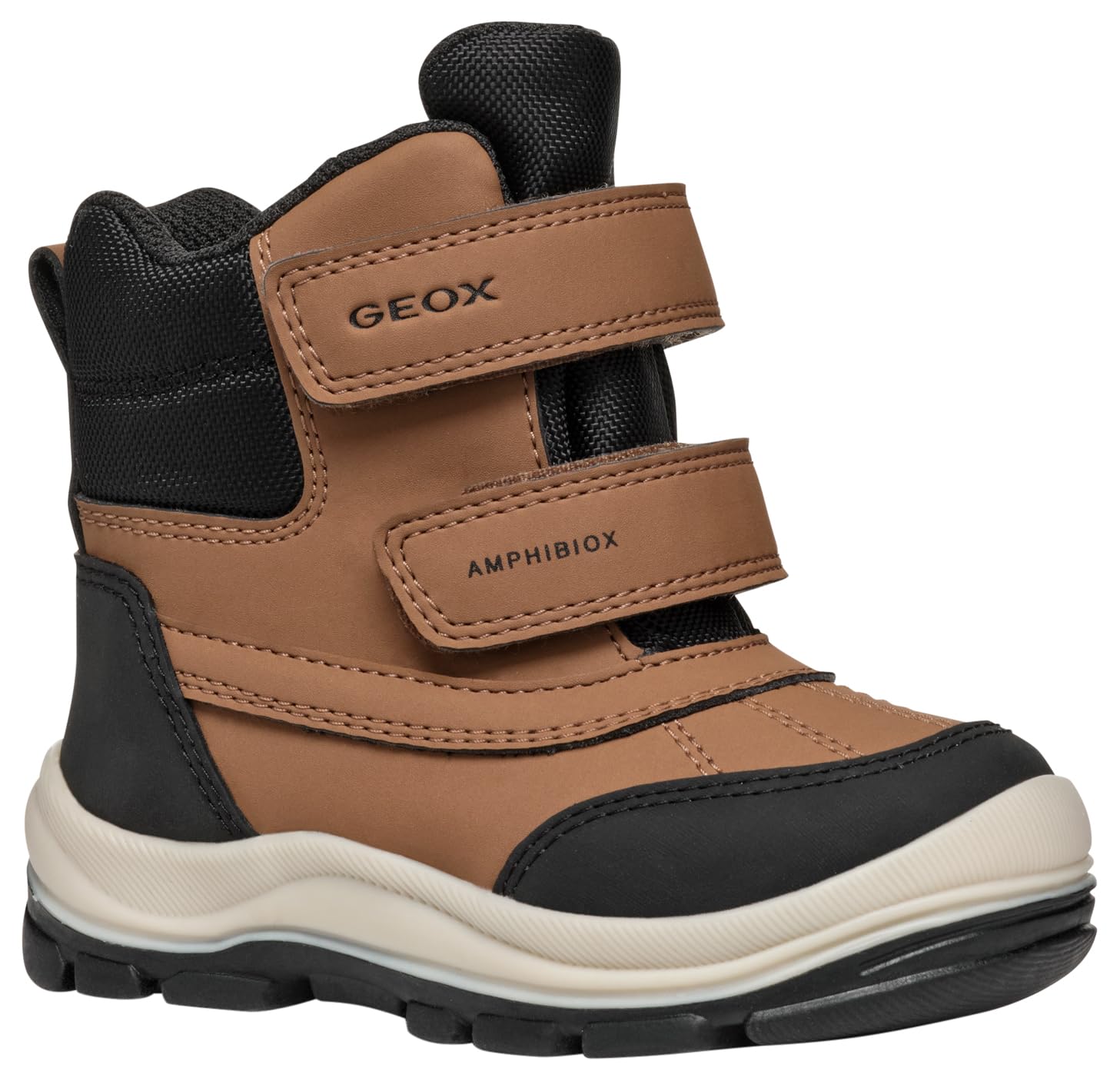 Geox Baby FLANFIL BOY B ABX Snow Boot, Tobacco/Black, 2 UK Child