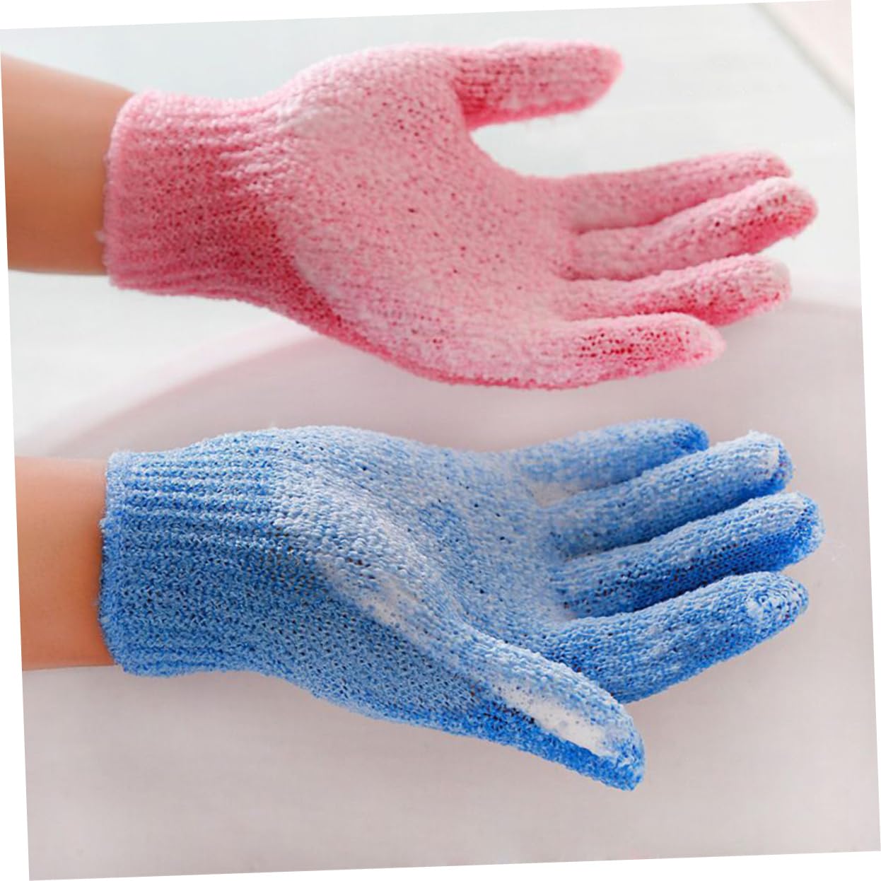 Healeved 15pares Guantes Exfoliantes De Ducha De Mitones De Baño Para Exfoliación Corporal Guantes De Spa Para Hombres y Mujeres Uso Doble Cara Material y Estirable Para Jabones y