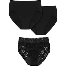 Saalt and hanky panky+ [powered by Saalt] Womens Period Underwear Bundle - 2 Seamless High Waist & 1 Hanky Panky+ French Cut Brief