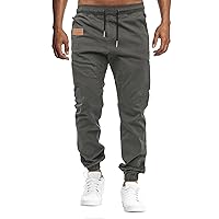 VMSUCIJ Pantaloni Jogging Uomo Pantaloni Casual Cotone Pantaloni Sportivi con Elastico