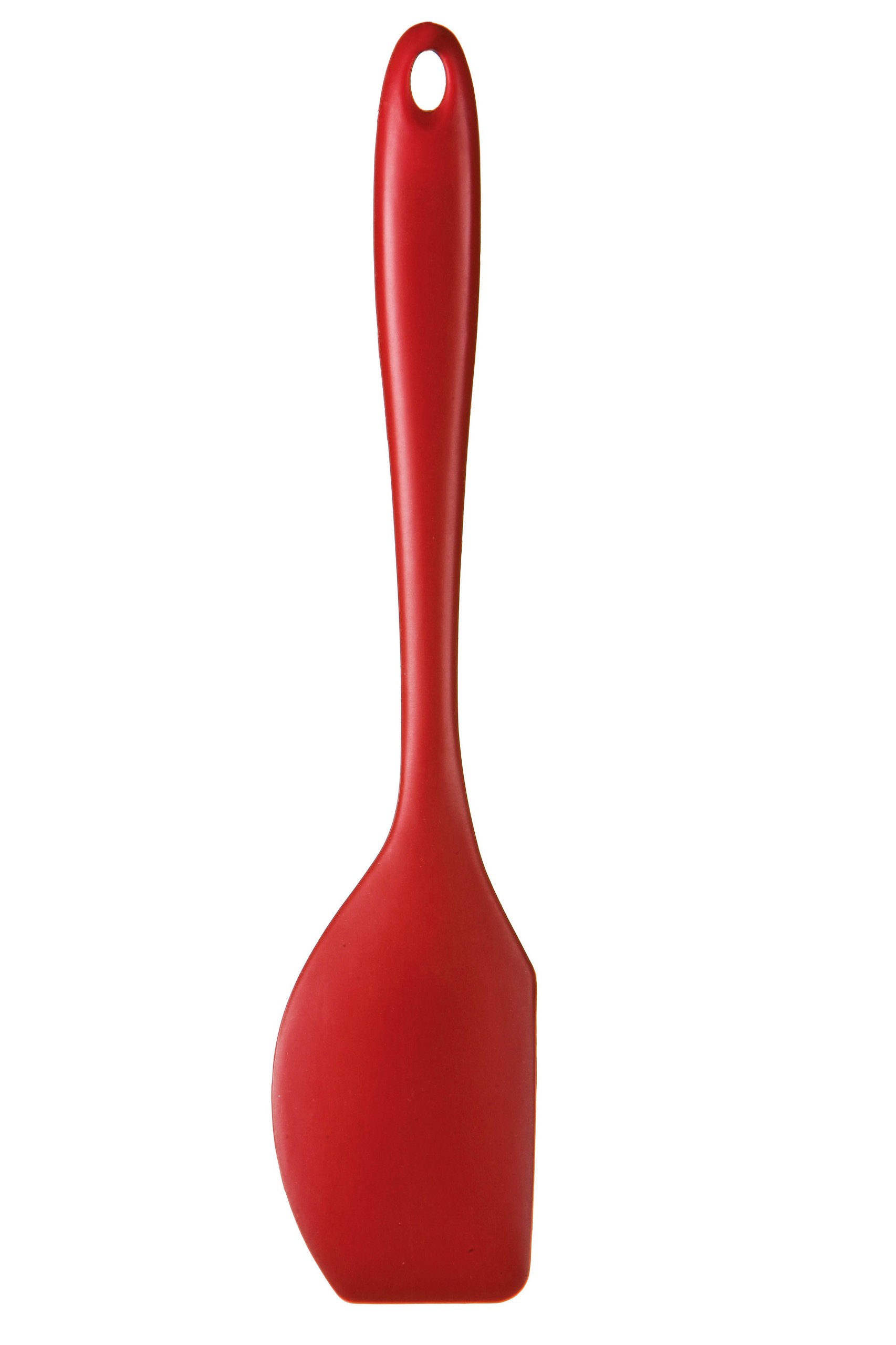 Premier Housewares Silicone Spatula,Heat-Resistant Silicone Turner,Rubber Scraper,Rubber Kitchen Utensil With Hanging Hole Red