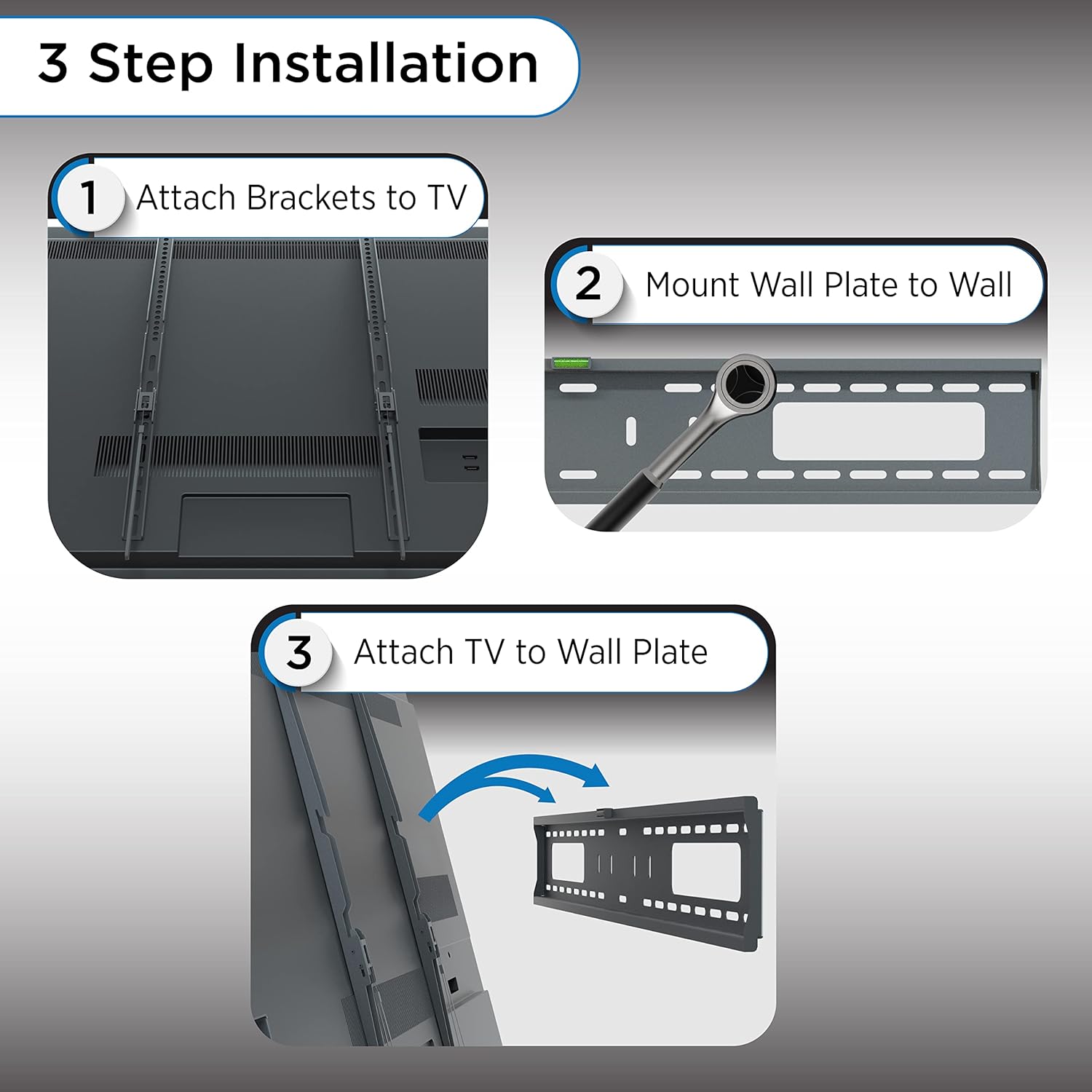 Rеvіеw Prоduсt Promounts Fixed TV Wall Mount, Heavy-Duty Universal Low Profile Bracket for 60-100 Inch Extra Large Flat / Curved TV Screens, Loads 300 lbs, Max VESA  900x600mm, Fits 12 16 18 24 Wood Stud (UF-PRO400)