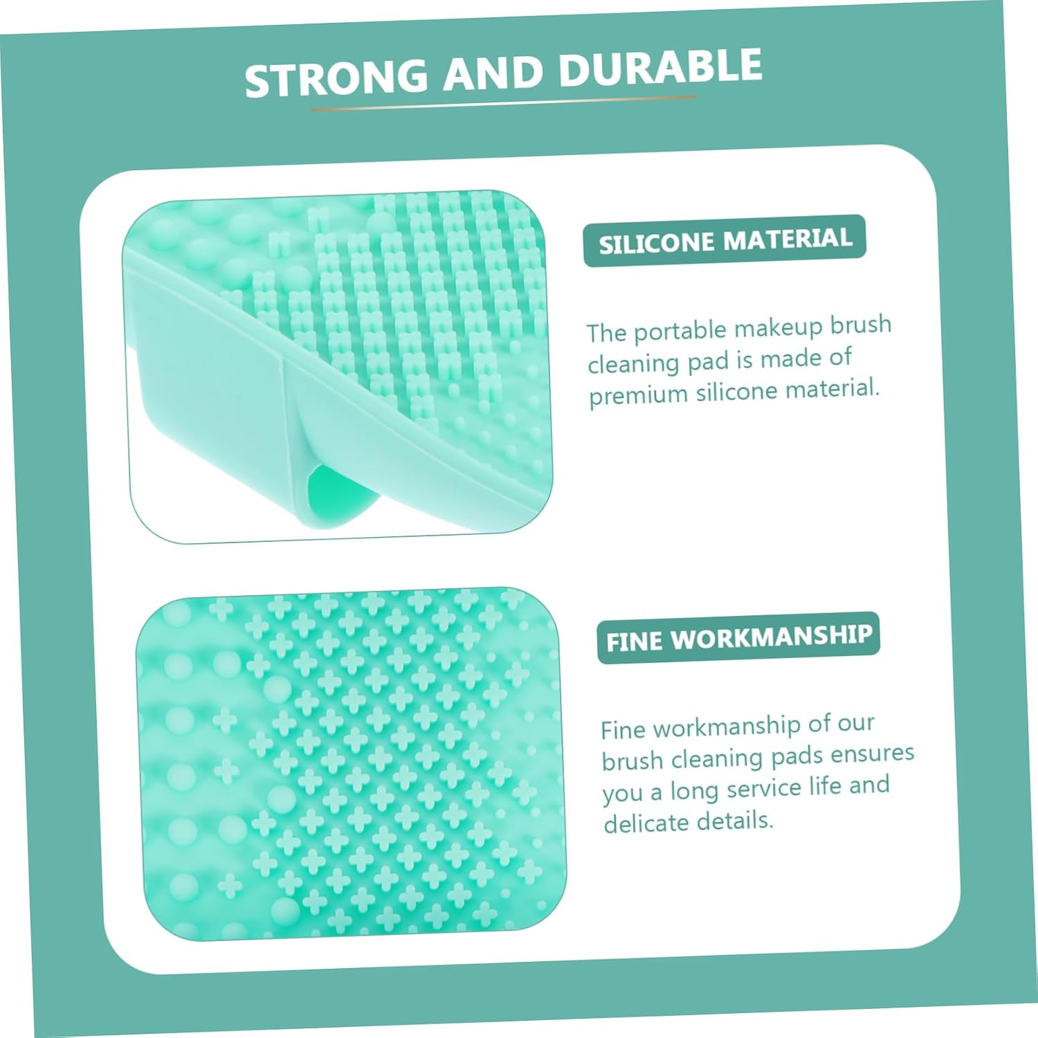 2Pcs Silicone Cosmetic Brush Cleaning Pads for Makeup Brush Care