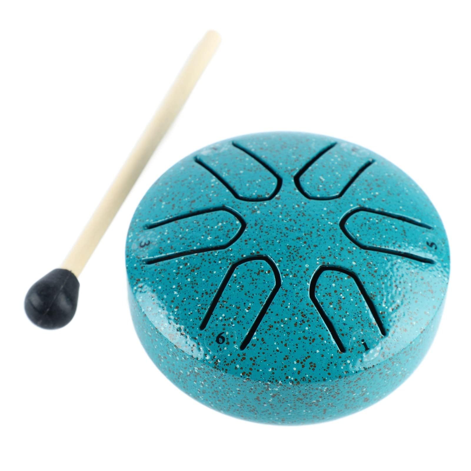 Tongue Drum 6 Notes, Handpan Drums Instrument Perkusyjny z pałeczką do Rozrywki Muzycznej (Zielony)