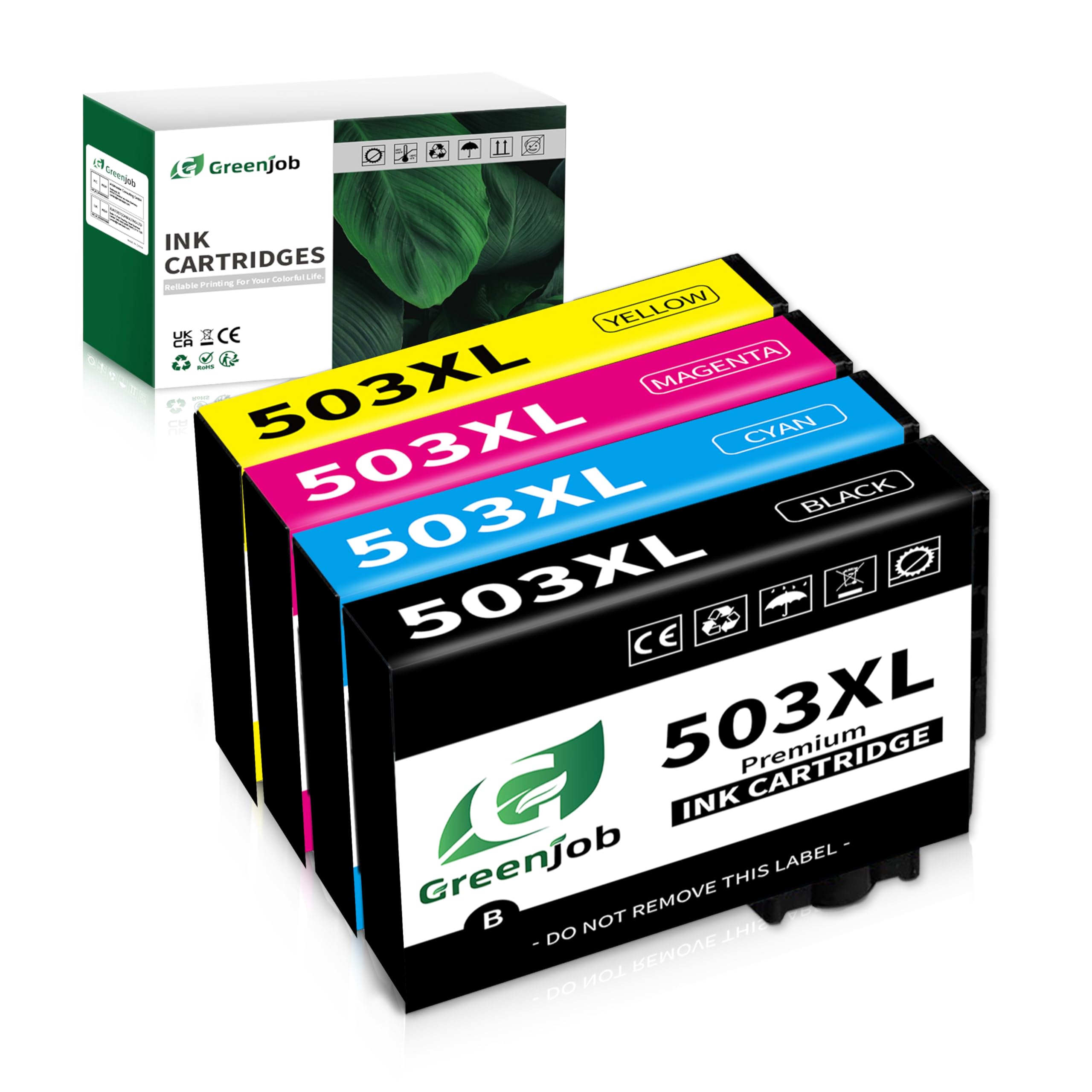 Greenjob 503XL Patronen für Epson 503 Multipack Kompatibel mit Epson Expression Home XP-5200 XP-5205 XP5200 XP5205, Workforce WF-2960 WF-2965 WF2960 WF2965 WF-2960DWF WF-2965DWF (4er-Pack)