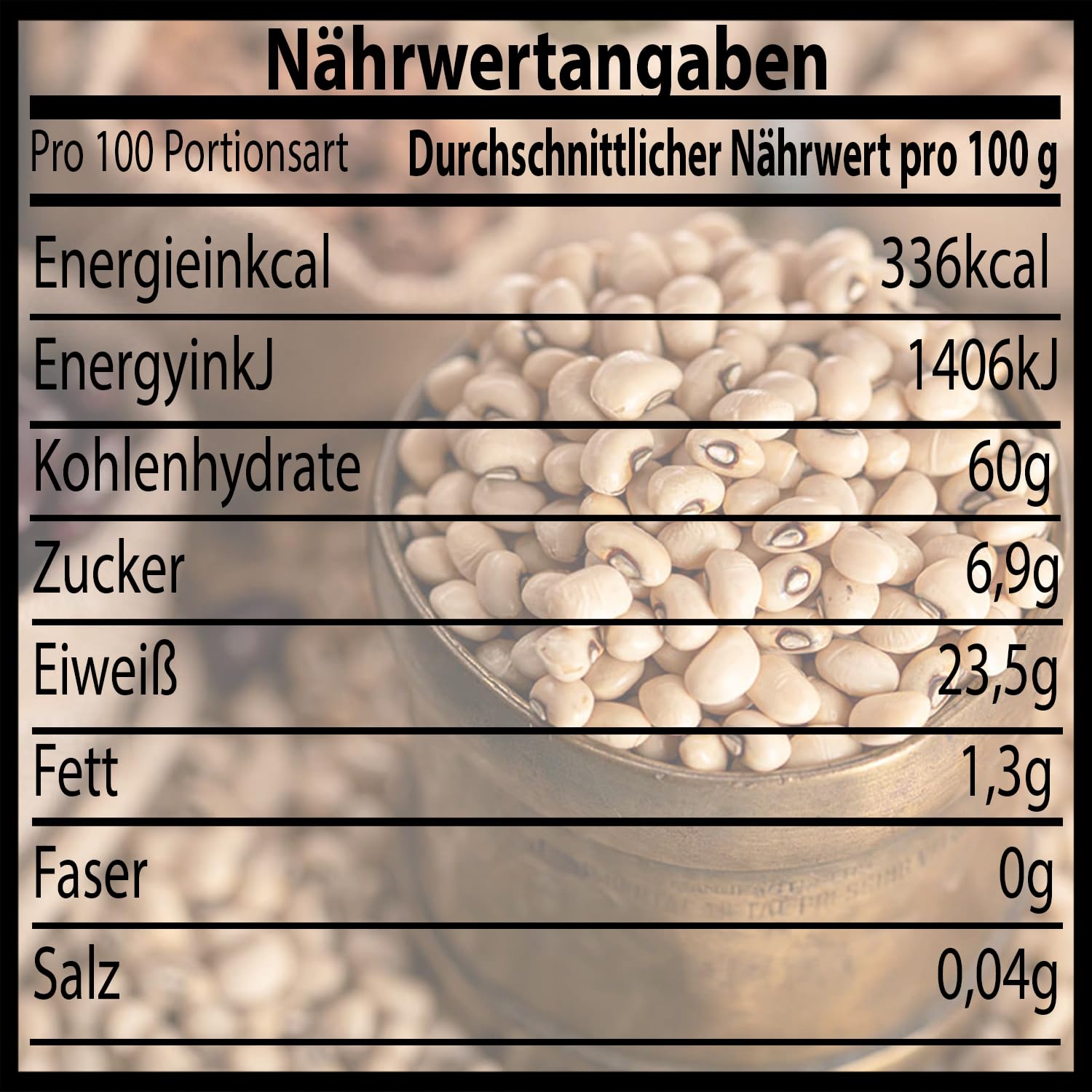 Kajal Schwarzaugenbohnen 5kg - Hochwertige getrocknete Schwarzaugenerbsen für Salate, Eintöpfe und Beilagen - Reich an Eiweiß, Ballaststoffen und Nährstoffen, ideal für eine gesunde Ernährung