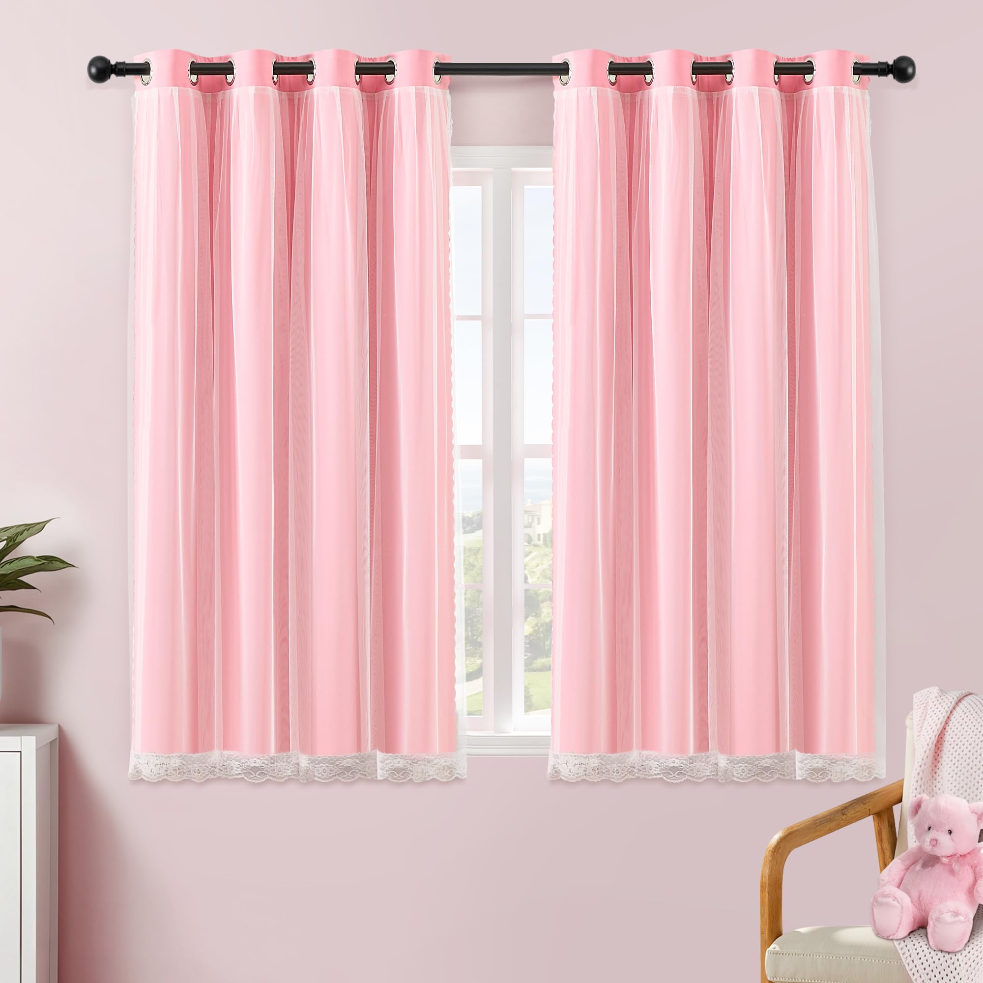 XiDi Blackout Curtains for Bedroom, Room Darkening Eyelet Window Curtains 2 Panel Sets, Living Room Window Treatment โ image 1