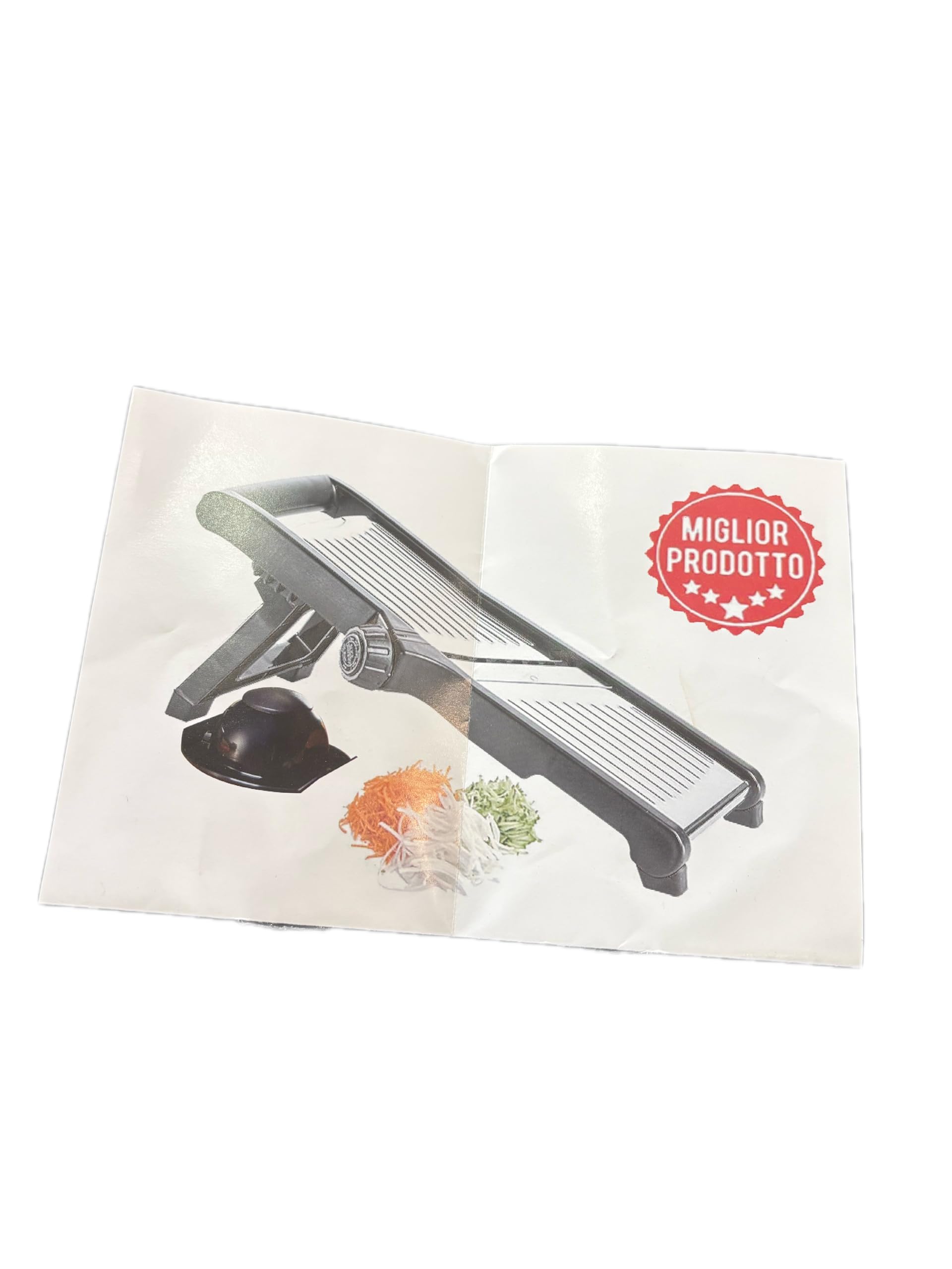 Mandolina in Acciaio Inossidabile, Affettatrice Professionale Multitaglio con Lame Regolabili, Julienne e Fette Perfette per Verdure e Frutta