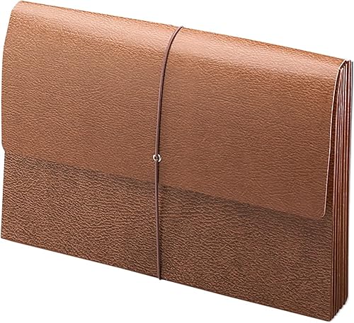 Smead Cartera clásica expansible con solapa y cierre de cordón, expansión de 5-14 pulgadas, tamaño legal, recorregir, 10 por caja (71376)