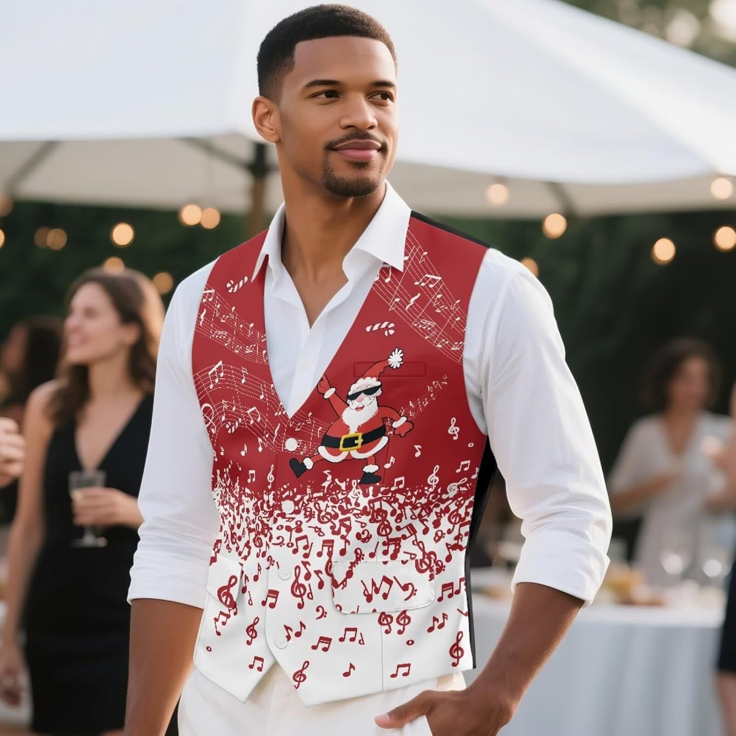 Men's Suit Vest Business Dress Waistcoat Slim Fit Vests V Neck Casual Waistcoat with Pockets for Men