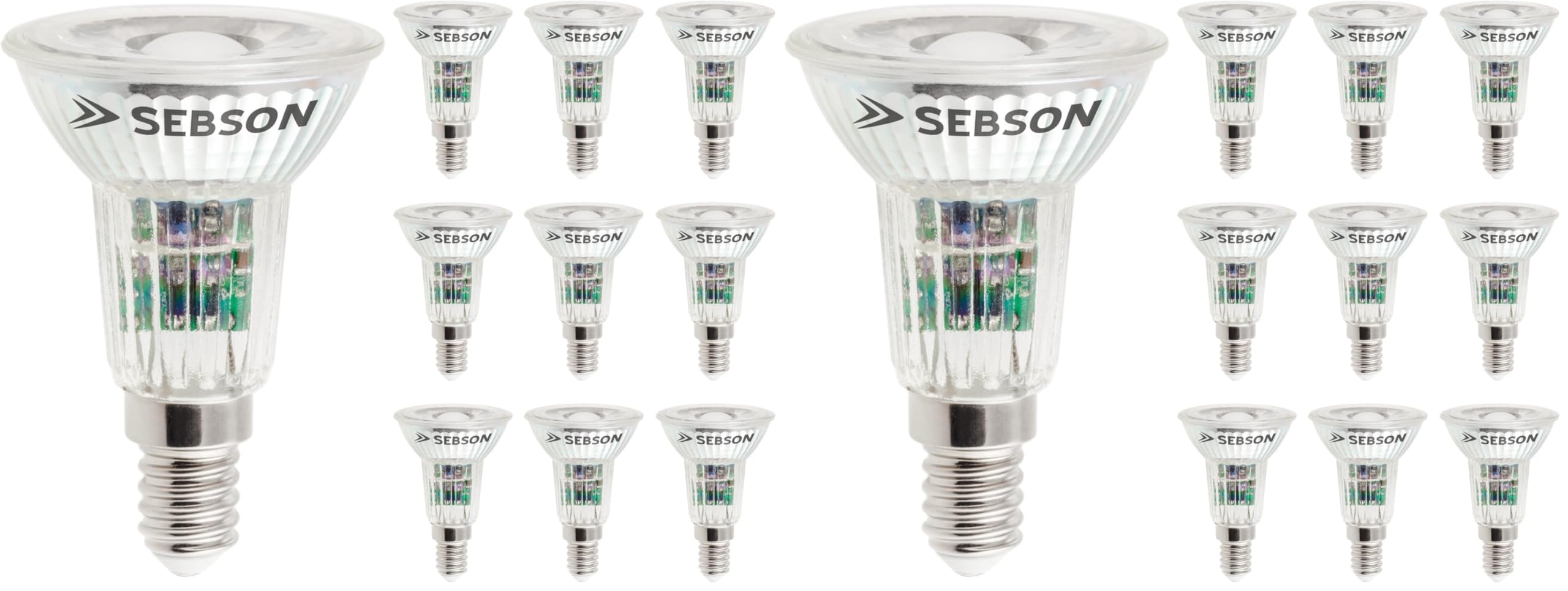 SEBSON E14 LED Lampe 5W COB, ersetzt 50W Halogen, 420 Lumen, warmweiß, LED Spot 46°, Leuchtmittel Strahler 230V, nicht dimmbar, 20er Pack