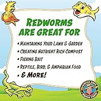 Vista 3 de Uncle Jim's Worm Farm 250 Count Red Wiggler Composting Worms Mix for Garden Soil or Fishing Starter Pack of Compost Worms Improves Soil Structure