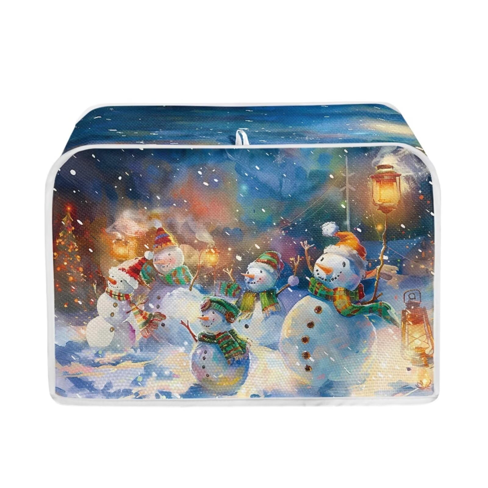 TOADDMOS Blue Christmas Snowman Stand Mixer Covers Fit Tilt Head and Bowl Lift Models Mixers Kitchen Appliance Cover Universal Fit Coffee Maker Blender Juicer